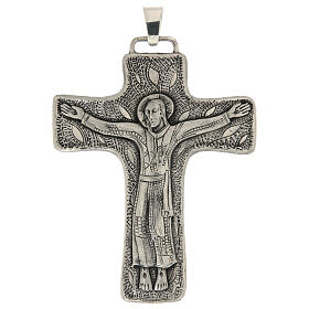 Cruz pectoral plata 925 Cristo Resucitado 8x10 cm