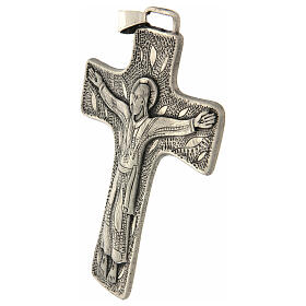 Cruz pectoral plata 925 Cristo Resucitado 8x10 cm