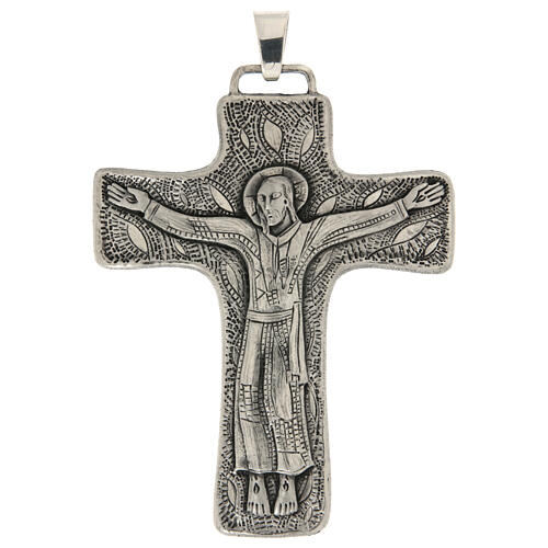 Croce pettorale argento 925 Cristo Risorto 8x10 cm 1
