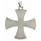 Bicoloured 925 silver Greek pectoral cross of 3x2.8 in s3