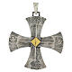 Cruz plata 925 pectoral Griega 7,5x7 cm bicolor s1