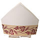 Mitre with gold and red wheat and grape trim by Vebi Confezioni s4