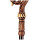 Carved wood crosier with gold details, with case and holy oil stock s3