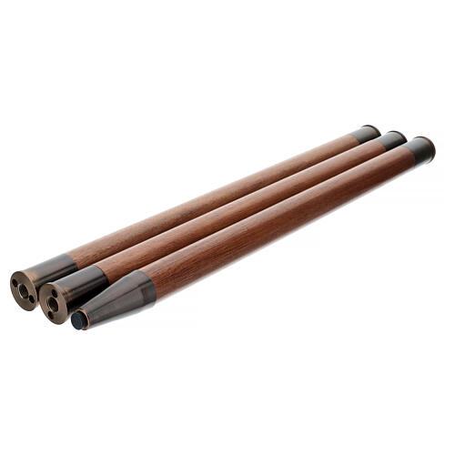 Pastorale legno intagliato finiture oro con valigia e vasetto olio santo 8