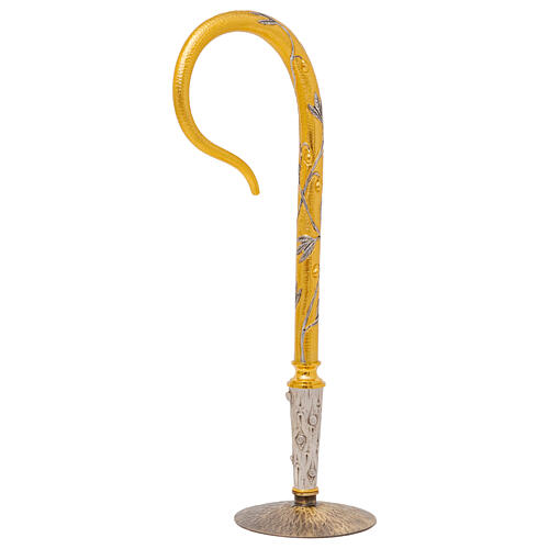 Pastoral Staff Handcrafted Olive Relief Two-Tone Finish 1