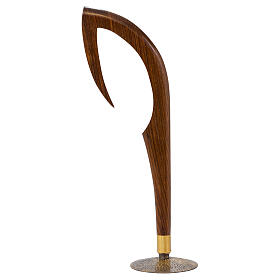 Crosse épiscopale moderne entièrement en bois de Sierra avec bâtons métalliques finition double