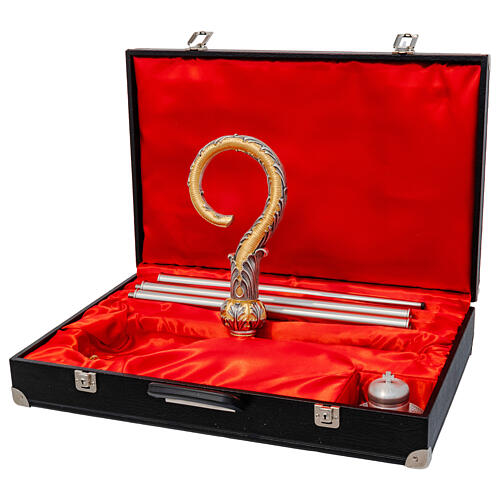 Baroque pastoral staff, lost wax casting, two-tone finish 2