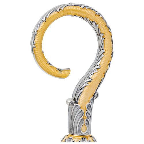 Baroque pastoral staff, lost wax casting, two-tone finish 4