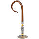 Sacred Heart pastoral staff, rosewood and two-tone metal s1