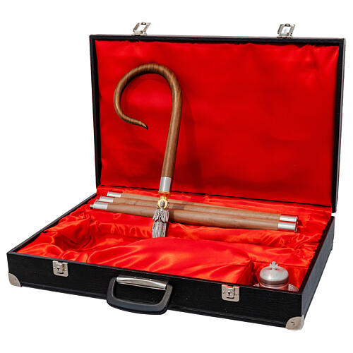 Rosewood Sacred Heart Pastoral Staff dual-tone finish 2