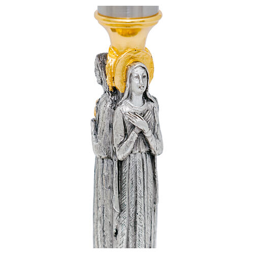 Báculo pastoral Sagrado Corazón palisandro varas metal acabado dos colores 4