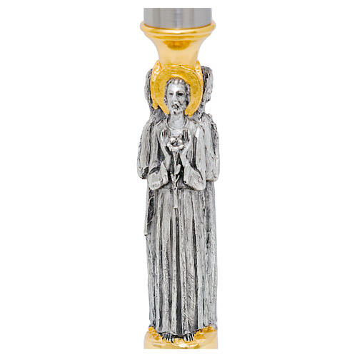 Báculo pastoral Sagrado Corazón palisandro varas metal acabado dos colores 5
