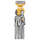 Crosse épiscopale Sacré-Cœur en palissandre avec tiges métalliques finition bicolore s3