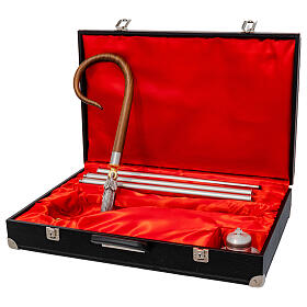 Rosewood Sacred Heart Bishop Staff dual-tone finish