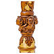 Carved wood crosier with angels and gold leaf s5