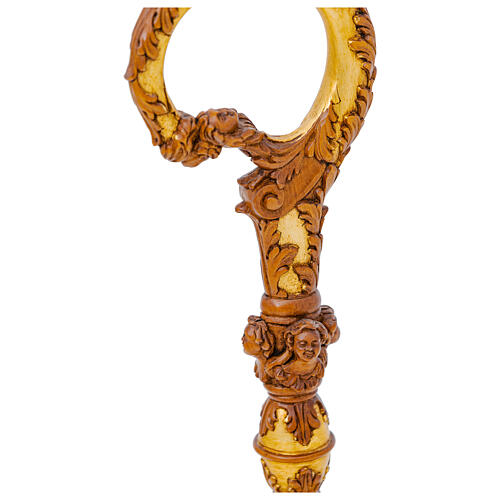 Crosse Anges en bois sculpté feuille d'or 4