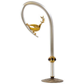 Pastoral Staff Holy Spirit Gem Knot Silver Gold Finish