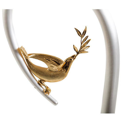 Pastoral Staff Holy Spirit Gem Knot Silver Gold Finish 3