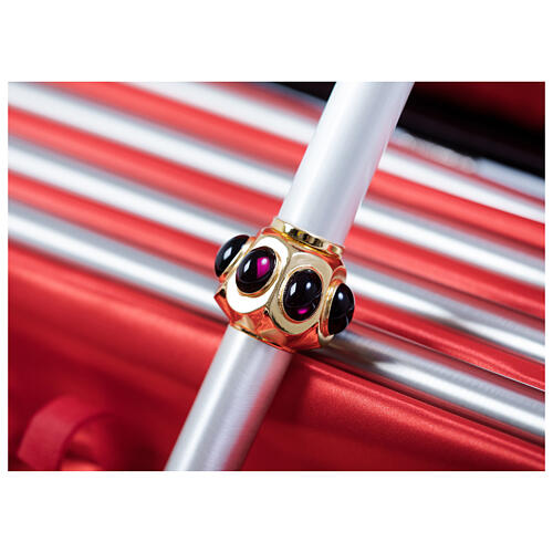 Pastoral Staff Holy Spirit Gem Knot Silver Gold Finish 5