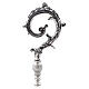 Baroque crosier, lost wax casting, silver finish s1