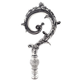 Crosse épiscopale baroque fusion cire perdue finition argent