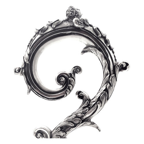 Crosse épiscopale baroque fusion cire perdue finition argent 2