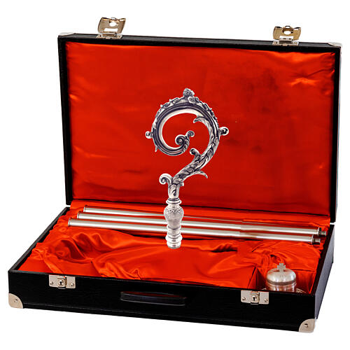 Baroque Bishop Staff Lost Wax Casting Silver Finish 3