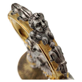 Baroque Pastoral Staff Lost Wax Casting Two-Tone Finish Silver Plated Rods