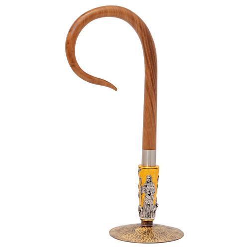 Pastoral Staff Good Shepherd Rosewood Metal Rods Two-Tone Finish 1