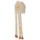 Mitre blanche et or broderie dorée croix ancre Jubilé 2025 s3