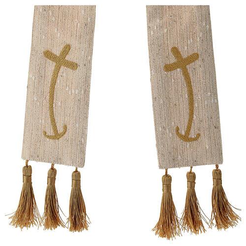 White and Gold Miter with Golden Embroidery Cross Anchor Jubilee 2025 4