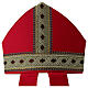 Mitre Pure Red Wool with Golden Trim s2