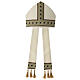 Ivory pure wool mitre with golden trim s1