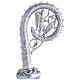 Molina crosier in silver-plated brass with lapis lazuli, St. George against the dragon s2