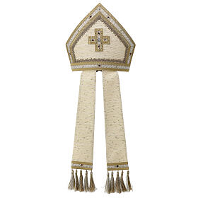 Mitria tessuto lana e lurex ricami oro Gamma