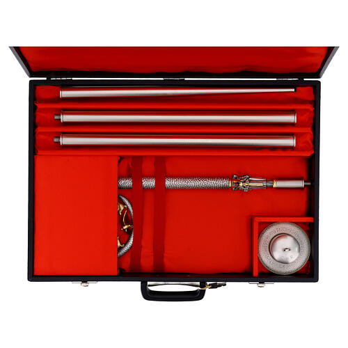 Báculo Fé Esperança Caridade martelado à mão fundição em cera perdida 12