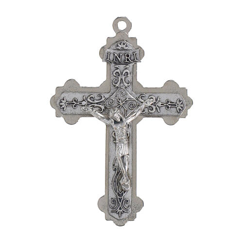 Portateca pelle nero croce traforata interno raso 8x8 cm 4
