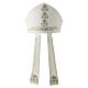 Ivory episcopal mitre with floral embroidery s1
