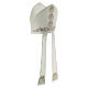 Mitra episcopal marfil bordados florales s4