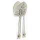 Ivory mitre with floral golden embroidery s4