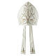 Ivory mitre with gold embroidery, fringe, wheat ears and scrolls s1