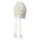 Ivory mitre with gold embroidery, fringe, wheat ears and scrolls s4