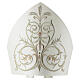 Ivory Mitre with Gold Embroidery, Fringes, Wheat Ears and Scrolls s2