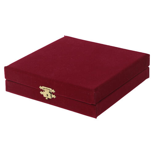 Croix pectorale 11,5x7,5 cm grappe laiton plaqué or 18 kt cristaux rouges Pical Arte Creazioni 8