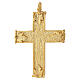 Croce pettorale JHS 12x8 cm ottone placcato oro 18kt Pical Arte s6
