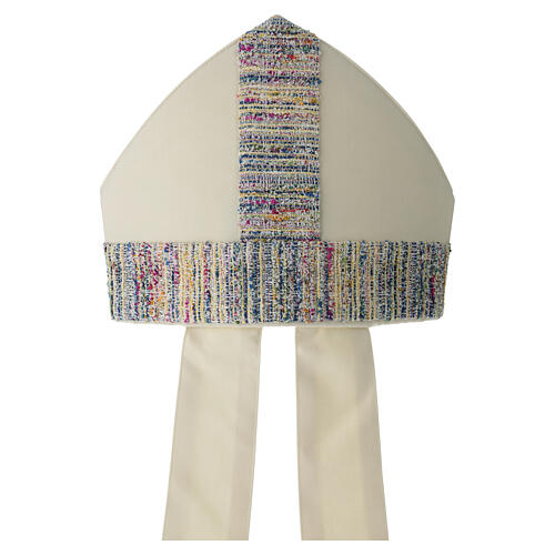 Pure wool mitre with multicolour applique 4