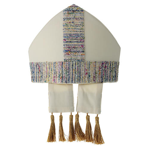 Pure wool mitre with multicolour applique 6