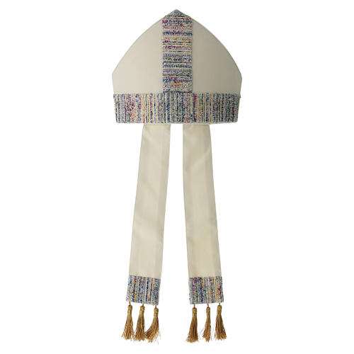 Mitre in Pure Wool with Multicolor Applique 1