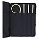 Báculo pastoral litúrgico con nudo decorado y piedras hoja oro 200 cm s7