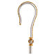 Pastorale con asta in ottone dorato s1